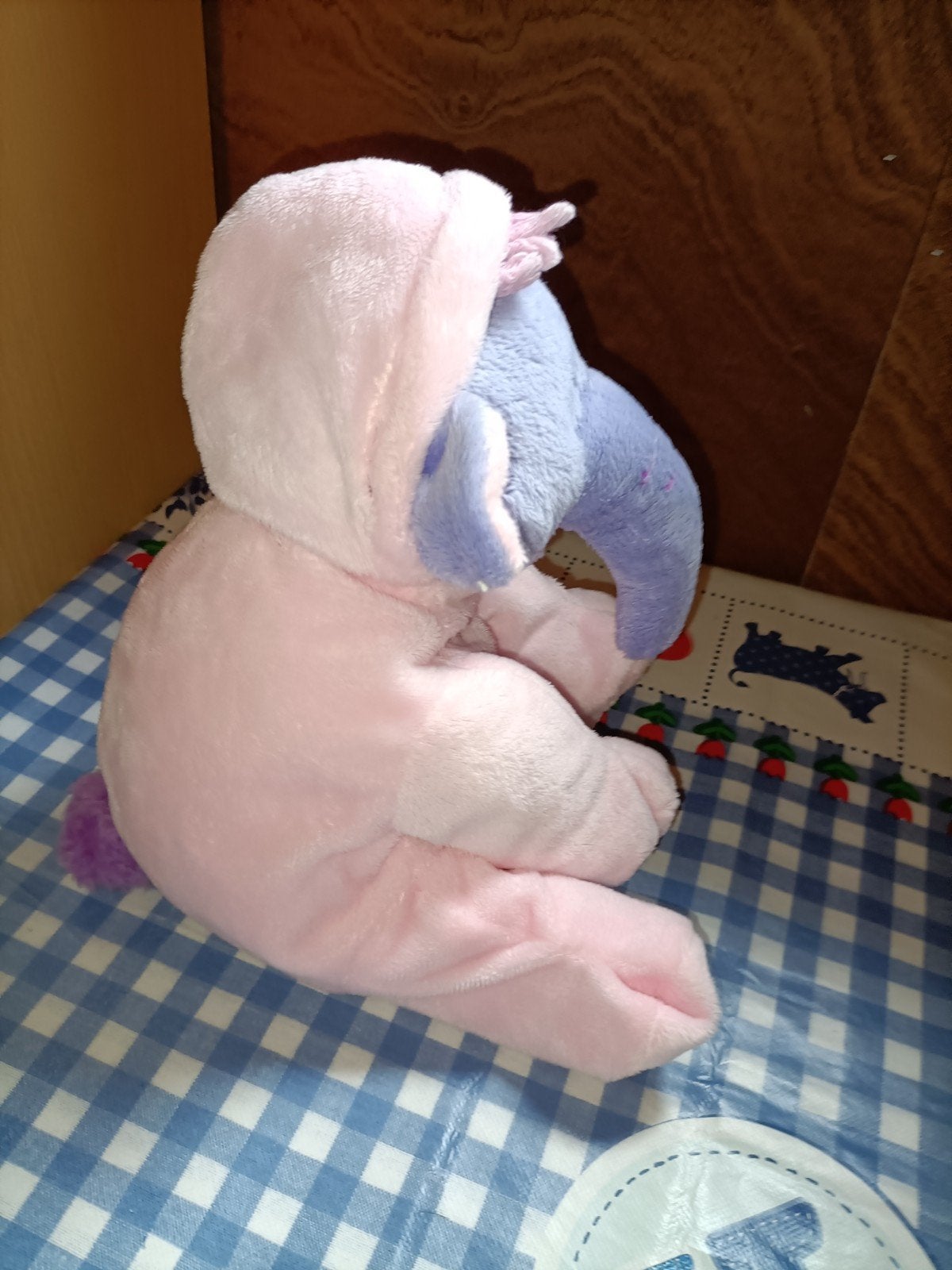 Lollifant knuffel met roze pak Disney Nicotoy 26 cm, Ophalen of Verzenden, Zo goed als nieuw, Overige typen