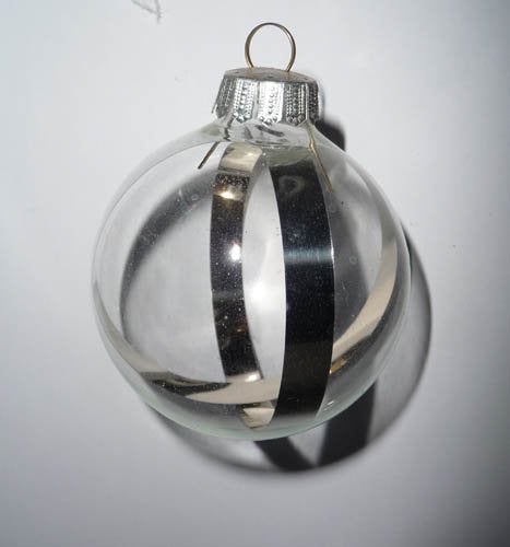vintage doorzichtige kerstbal, Diversen, Ophalen of Verzenden, Gebruikt