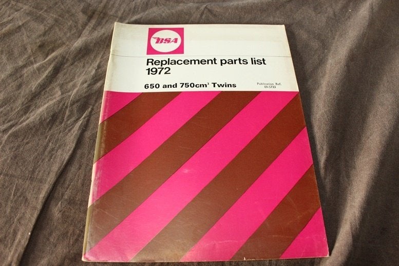 BSA A65 A70 1972 motorcycle parts list 650cc 750cc, Ophalen of Verzenden, Overige merken