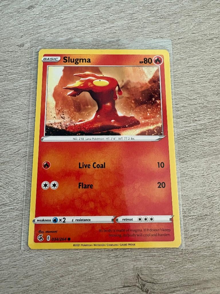 Slugma 034/264 Fusion Strike - Pokémon Kaart, Ophalen of Verzenden, Nieuw, Losse kaart
