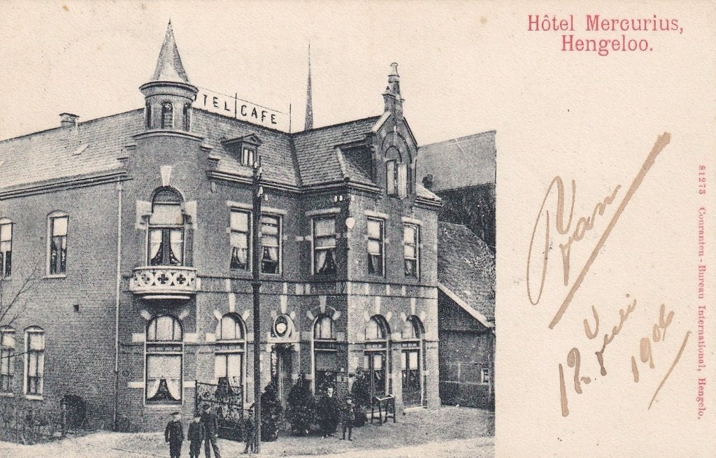 Hengelo, Hotel, Volk., Verzenden, Voor 1920, Gelopen, Overijssel