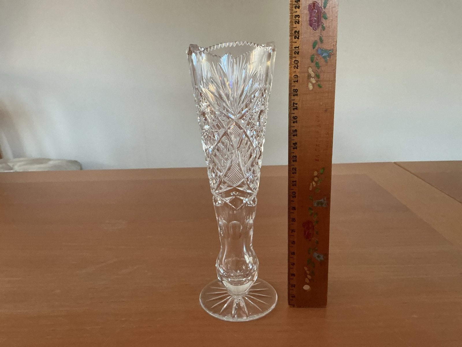 Elegante Kristallen Vaas - Bloemvaas, Antiek en Kunst, Ophalen of Verzenden