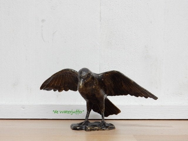 038* Bronzen vogel vliegend gr.(Boven €75geen verzendkosten), Ophalen of Verzenden