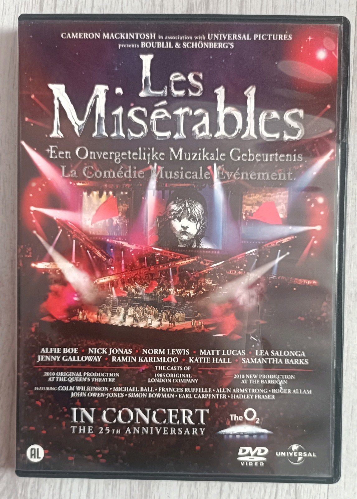 Les Misérables - 25th Anniversary Concert DVD, Spaans, Engels, Alle leeftijden, Inclusief doosje