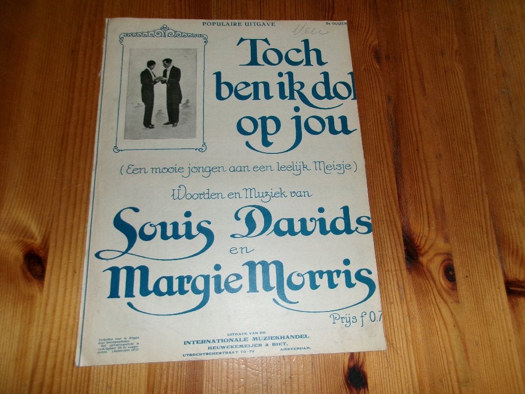 Toch ben ik dol op jou - davids / morris, Muziek en Instrumenten, Bladmuziek, Zang, Gebruikt, Ophalen of Verzenden, Artiest of Componist