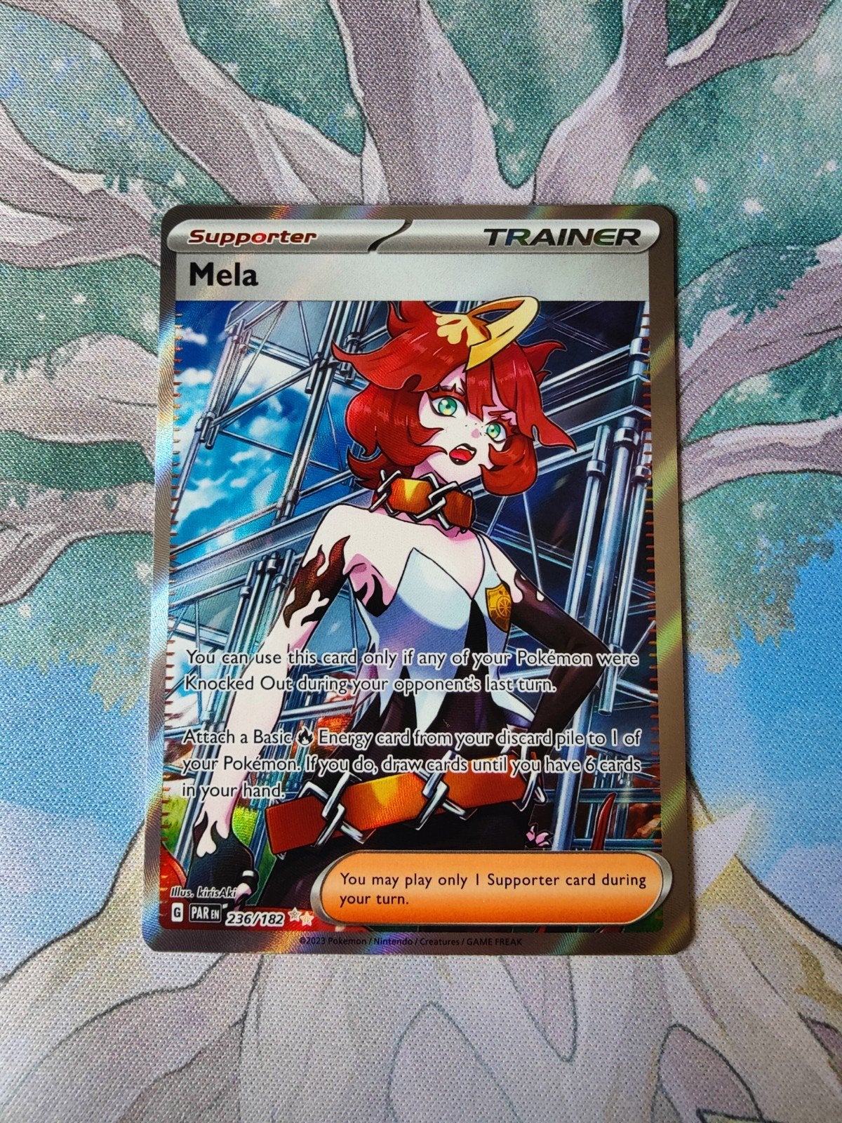 Pokemon paradox rift mela full art trainer 236/182, Ophalen of Verzenden, Nieuw, Losse kaart, Foil