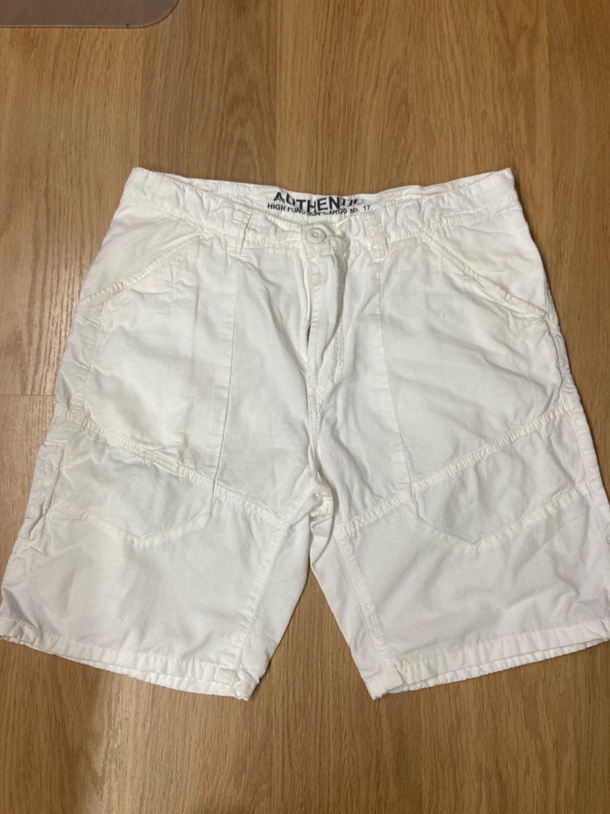 Y2K White Cargo shorts - Cargo Bermuda - 52 - W35, Maat 52/54 (L), Wit, Ophalen of Verzenden, Zo goed als nieuw