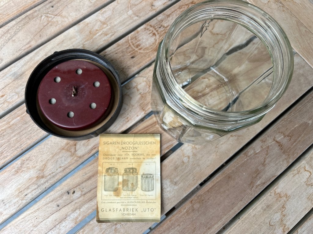 Antieke Sigaren Humidor, Ophalen of Verzenden, Zo goed als nieuw, Tabaksdoos of Verpakking