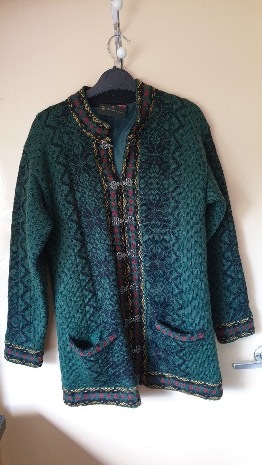Mooie groen/rood/geel WINDFORD vest (wol), Ophalen of Verzenden, Windford, Maat 36 (S), Gedragen