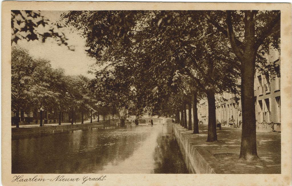 Haarlem – Nieuwe Gracht. Gelopen Hilversum 1942., Ophalen of Verzenden, 1940 tot 1960, Gelopen, Noord-Holland