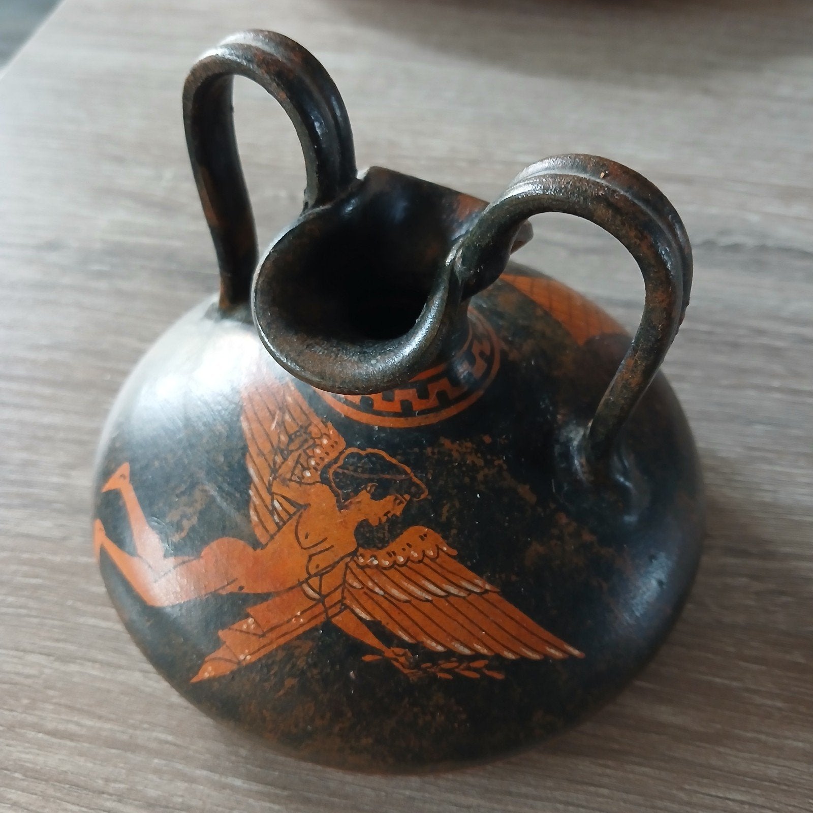 Handgeschilderde Griekse Attische vaas - R. Vaglis, Ophalen of Verzenden