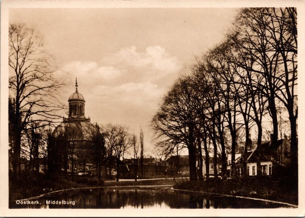 Middelburg - Oostkerk (2x), Verzenden, 1920 tot 1940, Ongelopen, Zeeland
