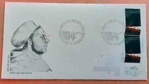 FDC E212 Maarten Luther 1983 NL met blok van 2 zegels, Postzegels en Munten, Ophalen of Verzenden