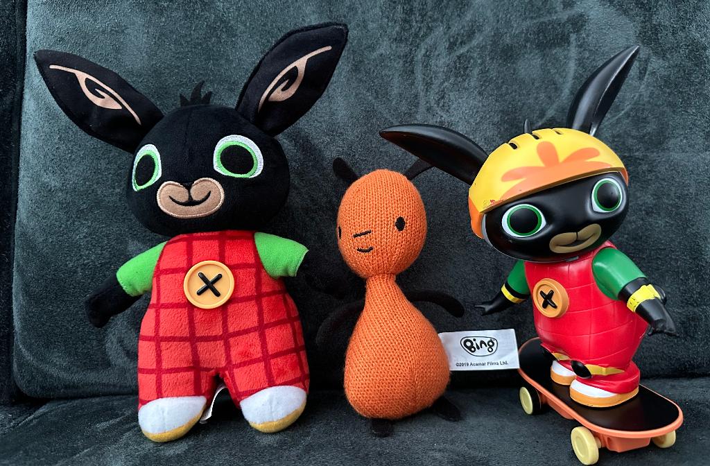 Bing & Flop Knuffels met Bing pop, ZGAN! SUPER CADEAUTIP!, Disney, Verzenden, Zo goed als nieuw, Konijn