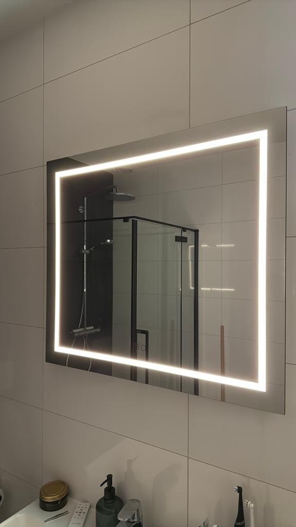 HIPP Design - Phantom verwarmde spiegel 80x70, Ophalen, Overige typen, Nieuw, 50 tot 100 cm