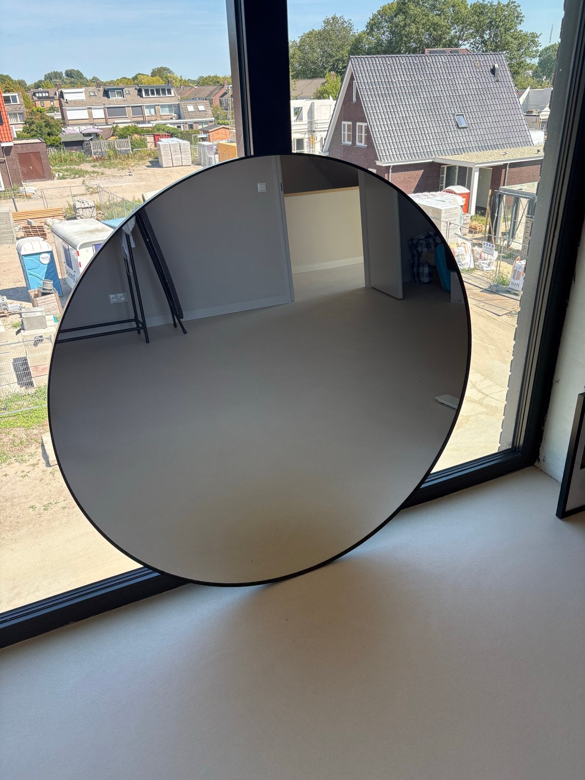 2x IKEA Lindbyn spiegel 110cm diameter, Ophalen, 100 tot 150 cm, Rond, Zo goed als nieuw