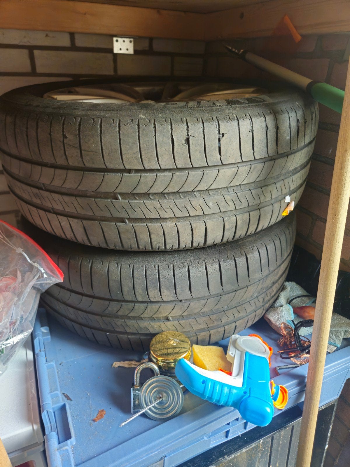 BMW Banden en Velgen - 205/55R16 Michelin Zomerbanden, Auto-onderdelen, Banden en Velgen, Ophalen, Gebruikt, 16 inch, Banden en Velgen
