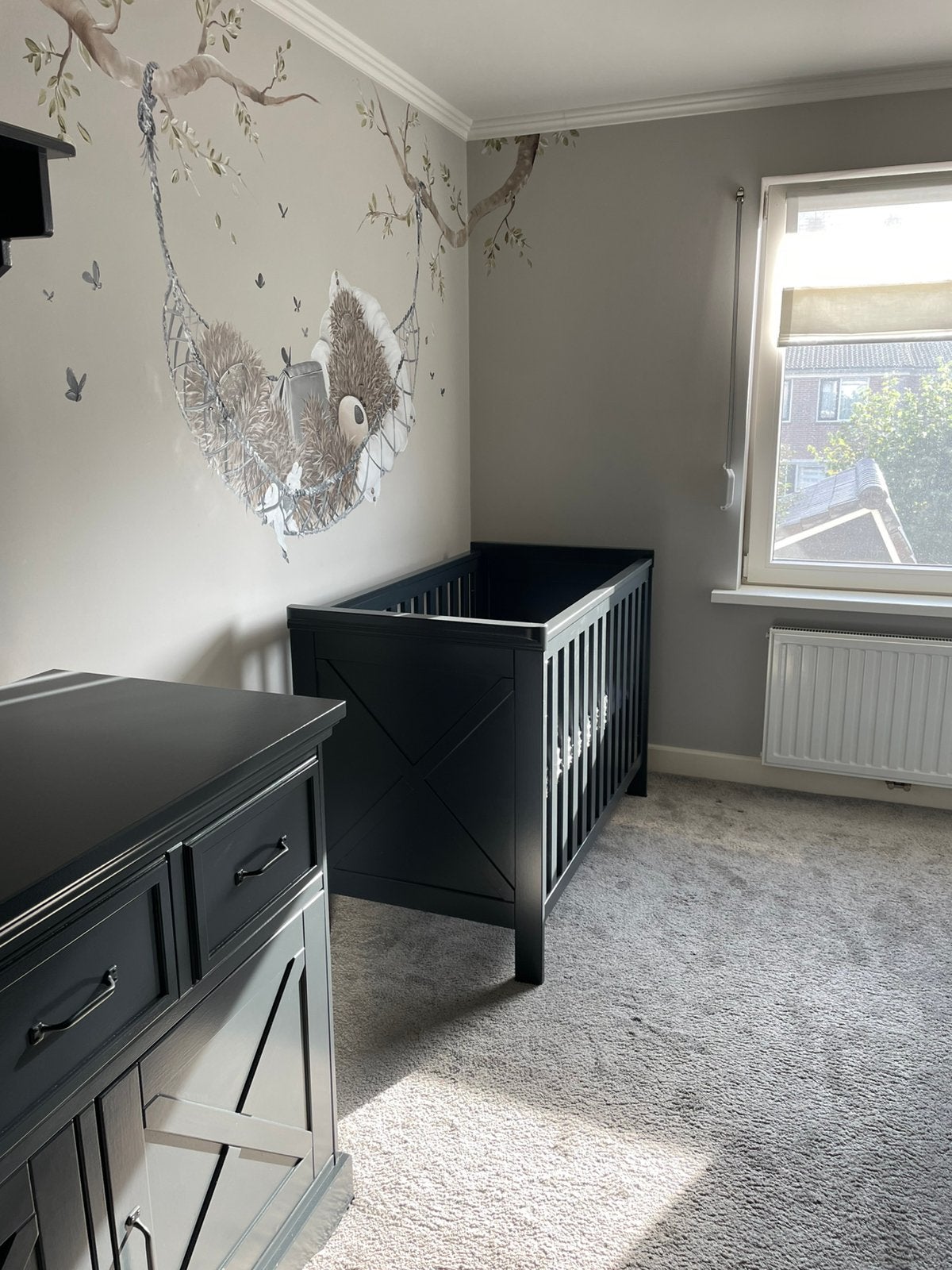 Complete Kidsmill Savigno babykamer off black zwart, Ophalen, Zo goed als nieuw, Jongetje of Meisje