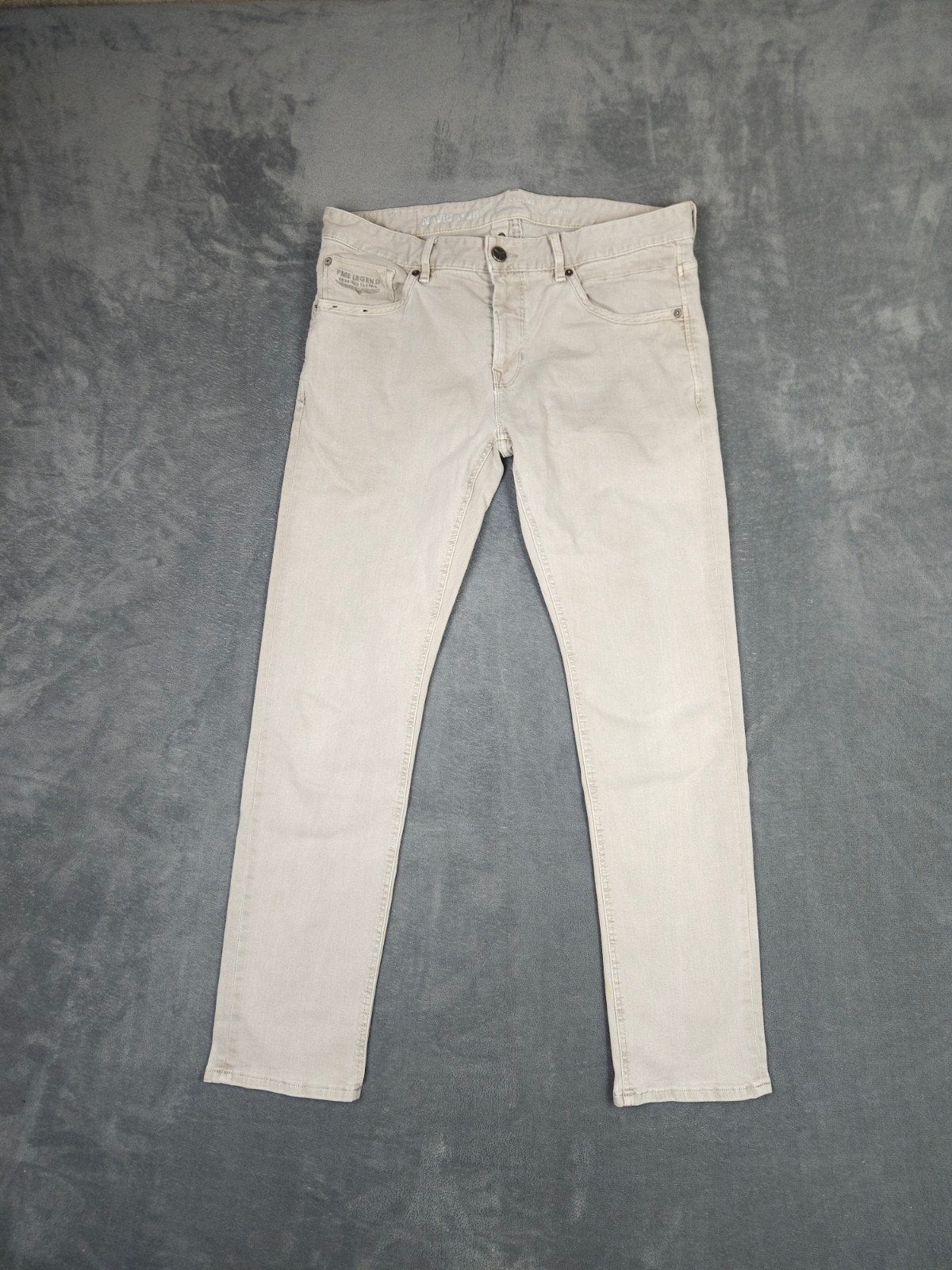 Pme Legend Navigator Broek W36 L32 Beige Slim Jeans Pall Mal, W36 - W38 (confectie 52/54), Overige kleuren, ., Ophalen of Verzenden