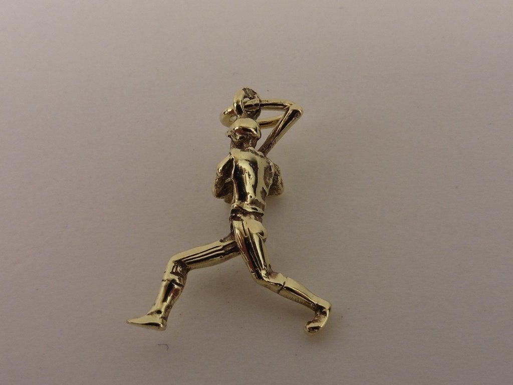 Gouden hanger honkbal                                   G105, Gebruikt, Overige voorstellingen, ., Ophalen of Verzenden
