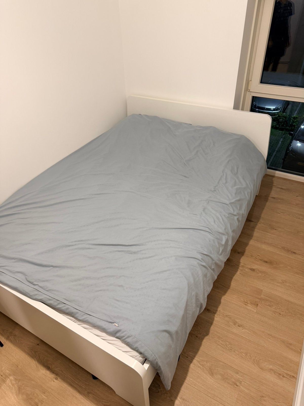 IKEA bed 140x200 wit, Ophalen, Wit, Tweepersoons, 140 cm