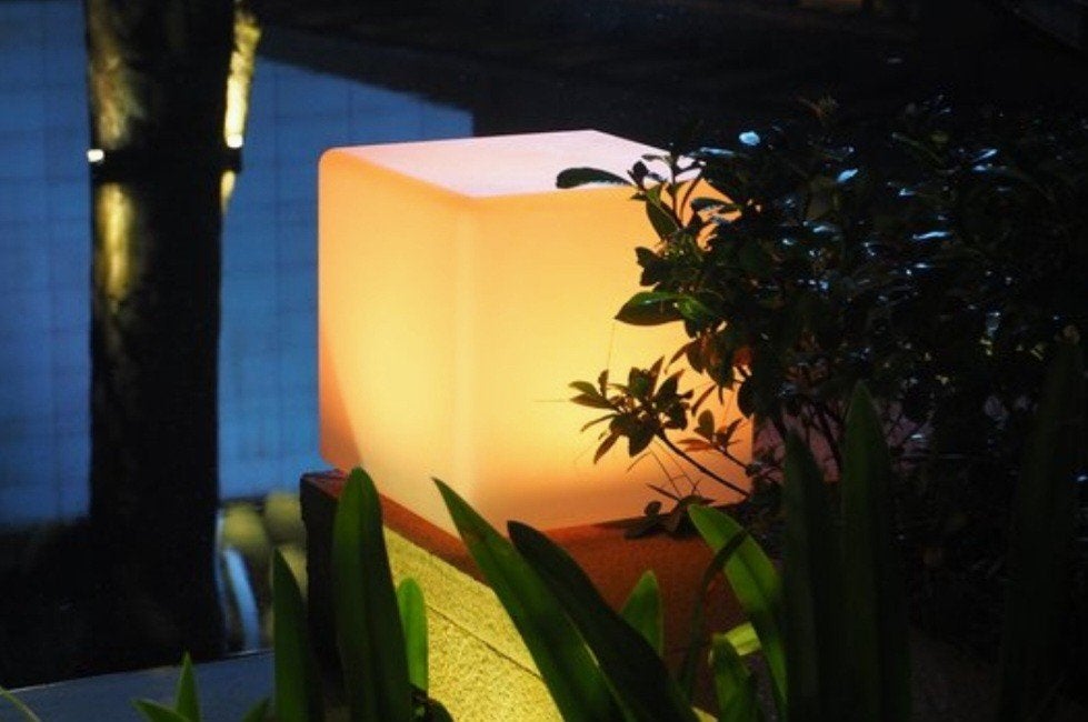 Hyundai Lighting  LED lichtkubus met RGB op zonne-energie –, Tuin en Terras, Zonne-energie, Overige typen, Nieuw, Ophalen of Verzenden