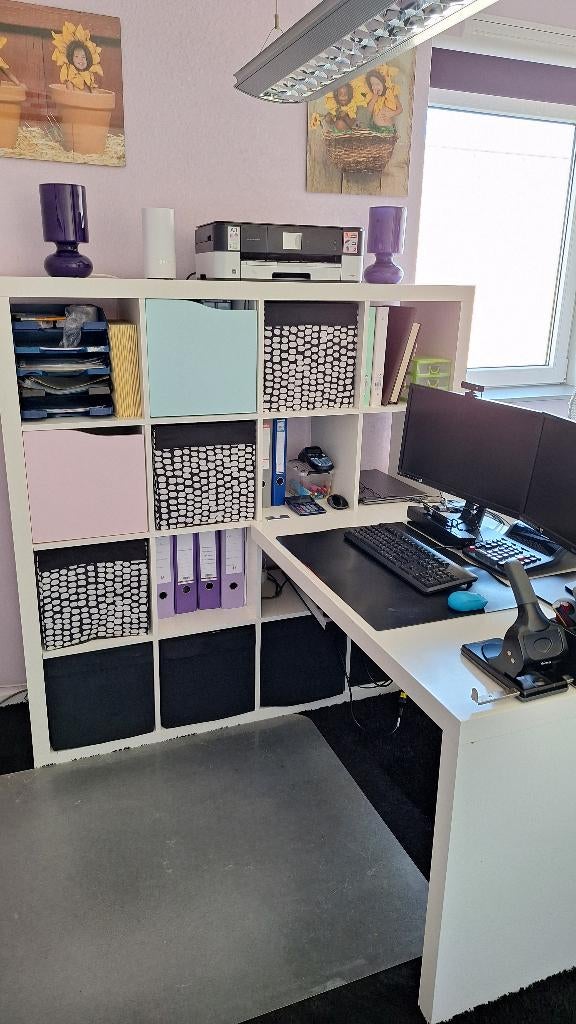 Ikea Kallax bureau+wandkast, Ophalen, Zo goed als nieuw
