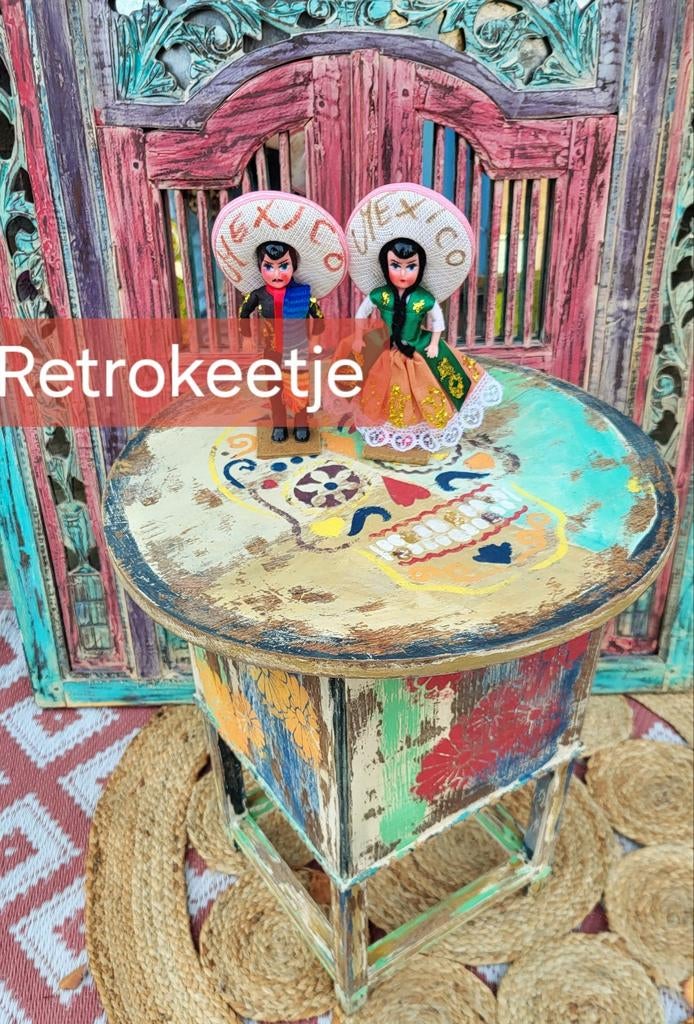 Mexicaans/Boho/Hippie/Kastje/Tafeltje/Kist, Ophalen of Verzenden