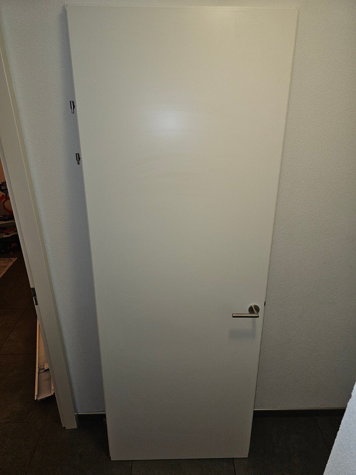 Witte binnendeur met kozijn en beslag, 215 cm of meer, Binnendeur, Zo goed als nieuw, Vouwdeur