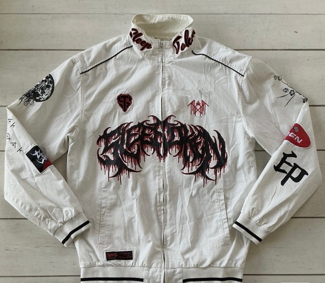 Shibori Threads x Sleeptoken Racing Jacket, Ophalen of Verzenden, Zo goed als nieuw, Overige maten, Wit