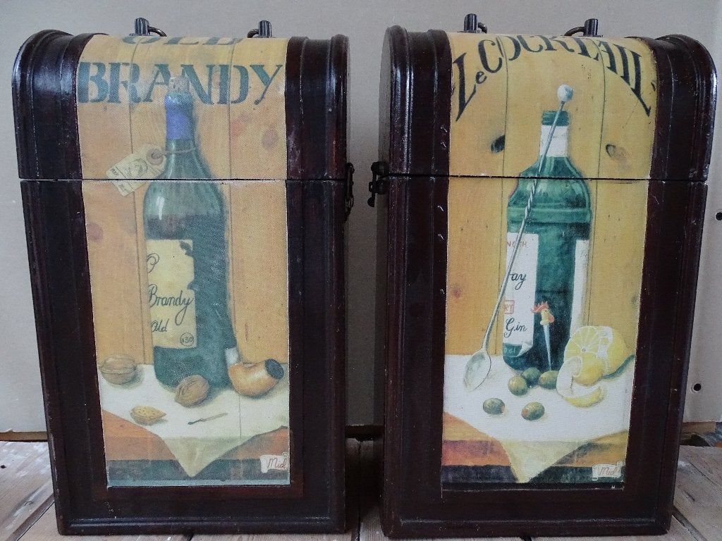 Vintage houten wijnkisten, Ophalen, Gebruikt, Overige gebieden, Overige typen