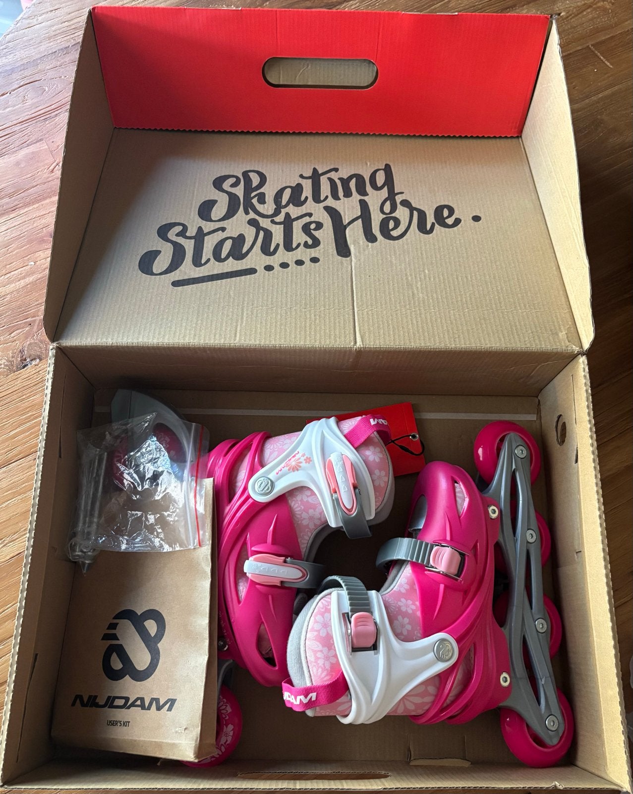 Nieuwe Nijdam 3-in-1 Inline Skates - Roze, Ophalen of Verzenden, Verstelbaar, Nieuw, Kinderen