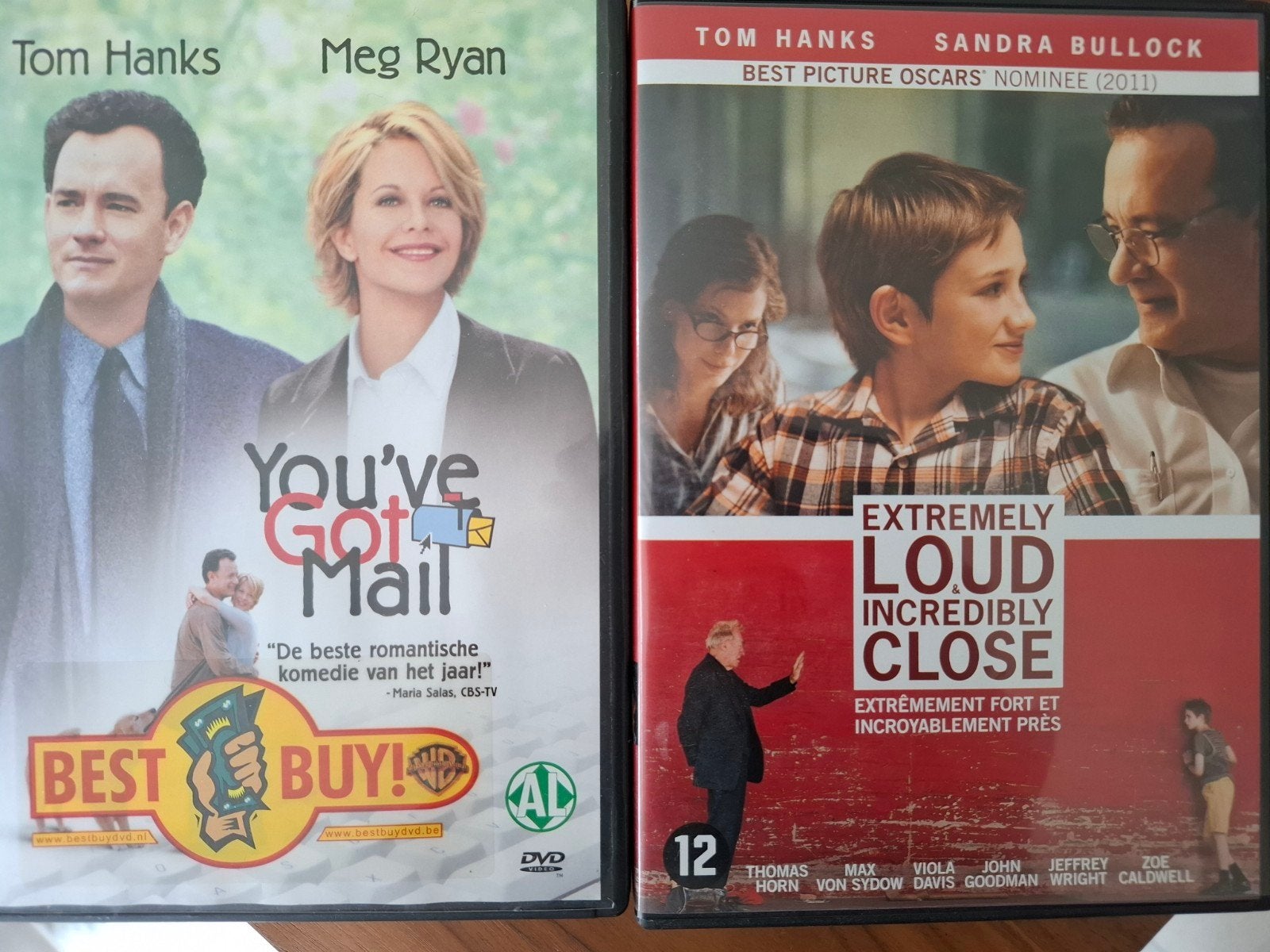 2 x Tom Hanks mail en extremely loud, Alle leeftijden, Ophalen of Verzenden, Zo goed als nieuw, Stand-up of Theatershow