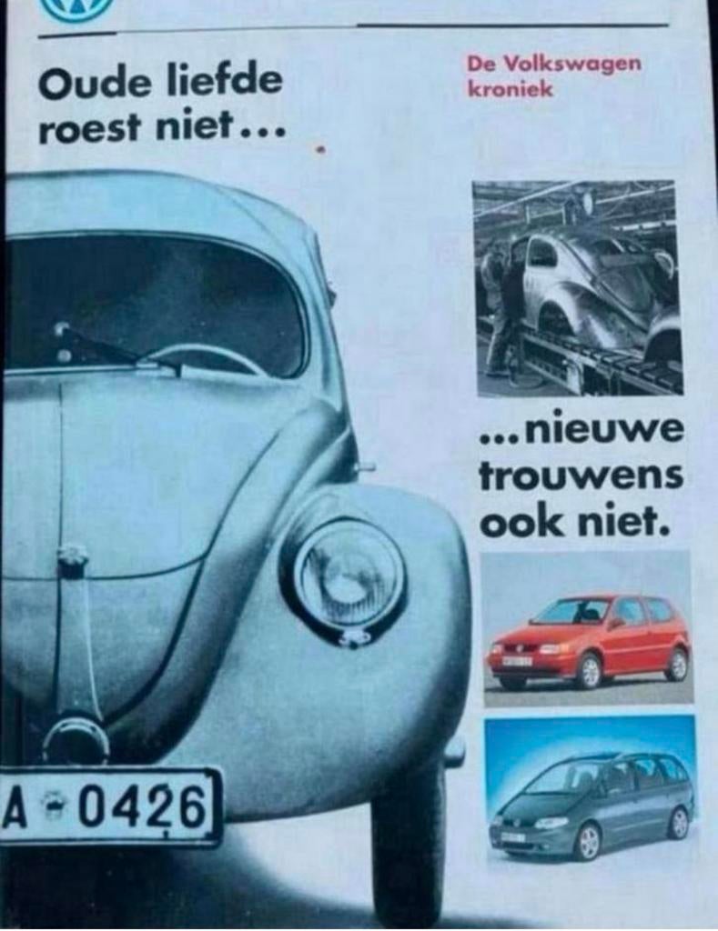 Vintage unieke folder Volkswagen Oude liefde roest niet, Ophalen of Verzenden, Zo goed als nieuw, Volkswagen