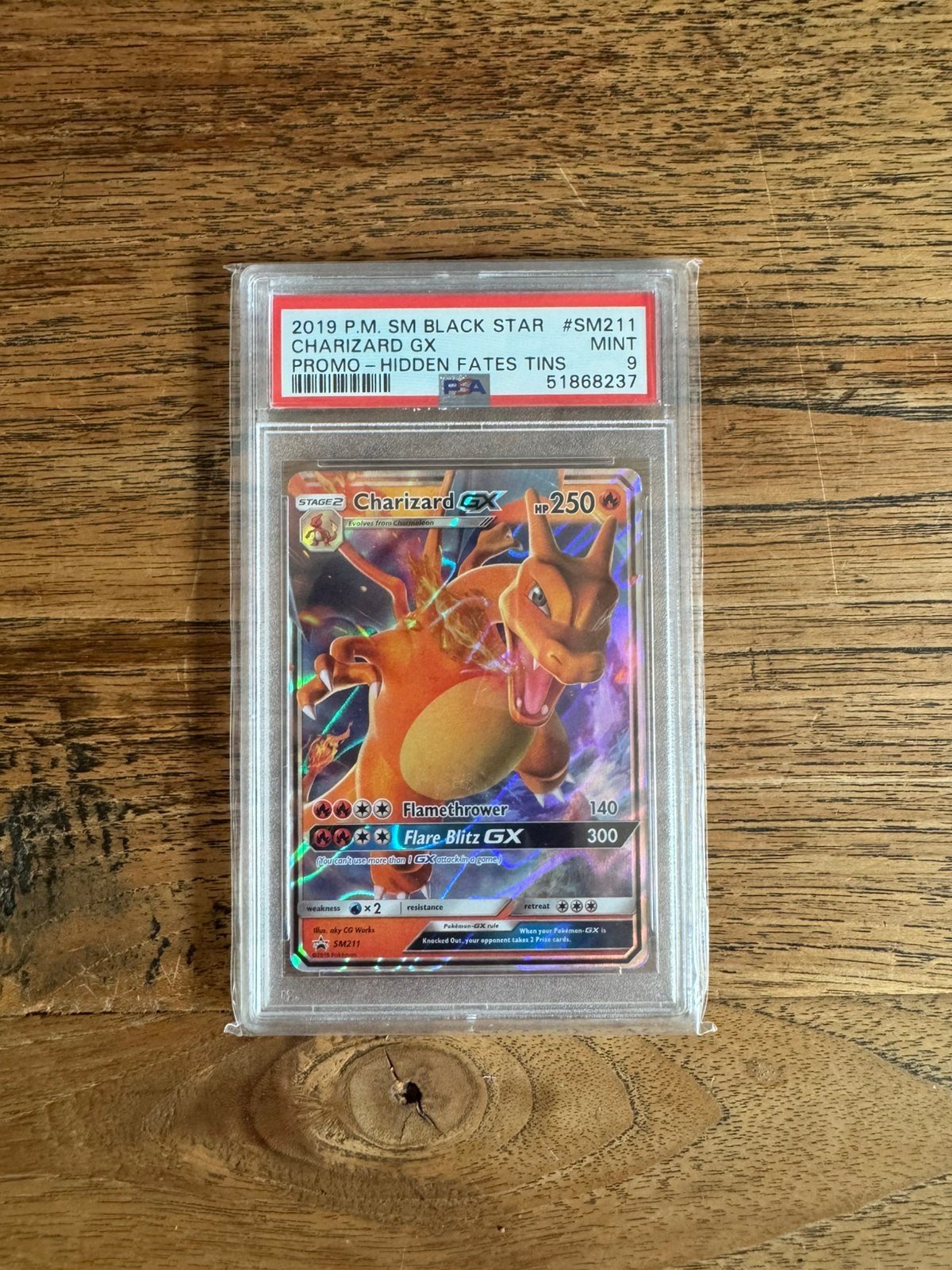 Charizard GX PSA 9, Ophalen of Verzenden, Zo goed als nieuw