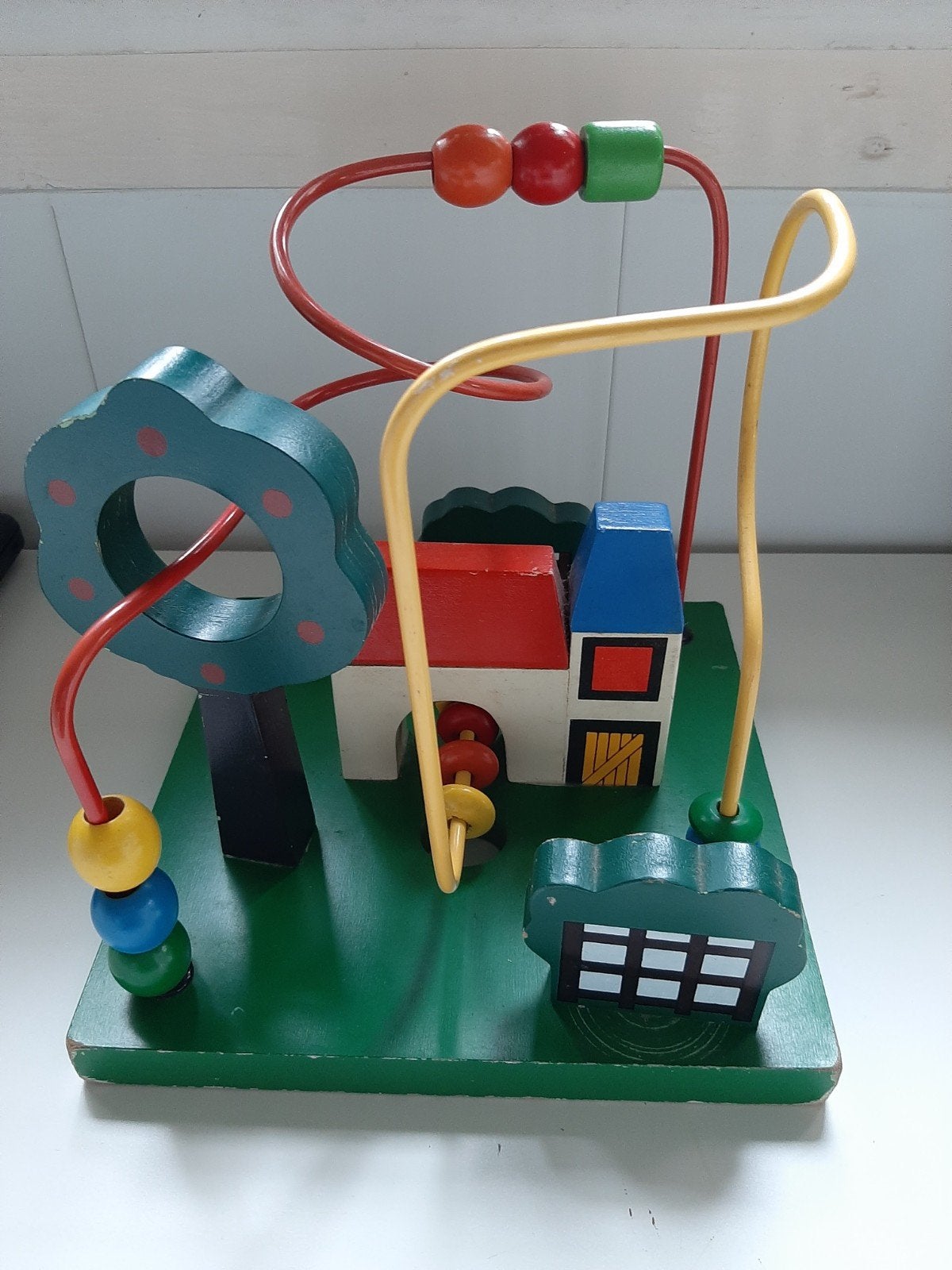 Vintage kralenbaan., Kinderen en Baby's, Speelgoed | Houten speelgoed, Ophalen of Verzenden, Gebruikt, Overige typen