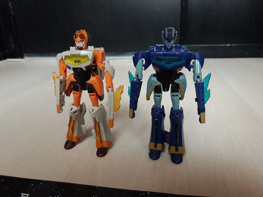 Transformers Animated Jetfire en Jetstorm, Verzamelen, Transformers, Overige generaties, Verzenden, Zo goed als nieuw, Autobots