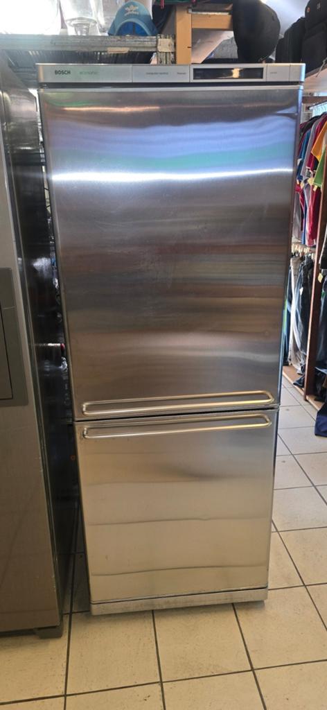 Bosch Rvs zilvergrijze koelvriescombinatie met garantie, 200 liter of meer, Ophalen, Met aparte vriezer, 160 cm of meer