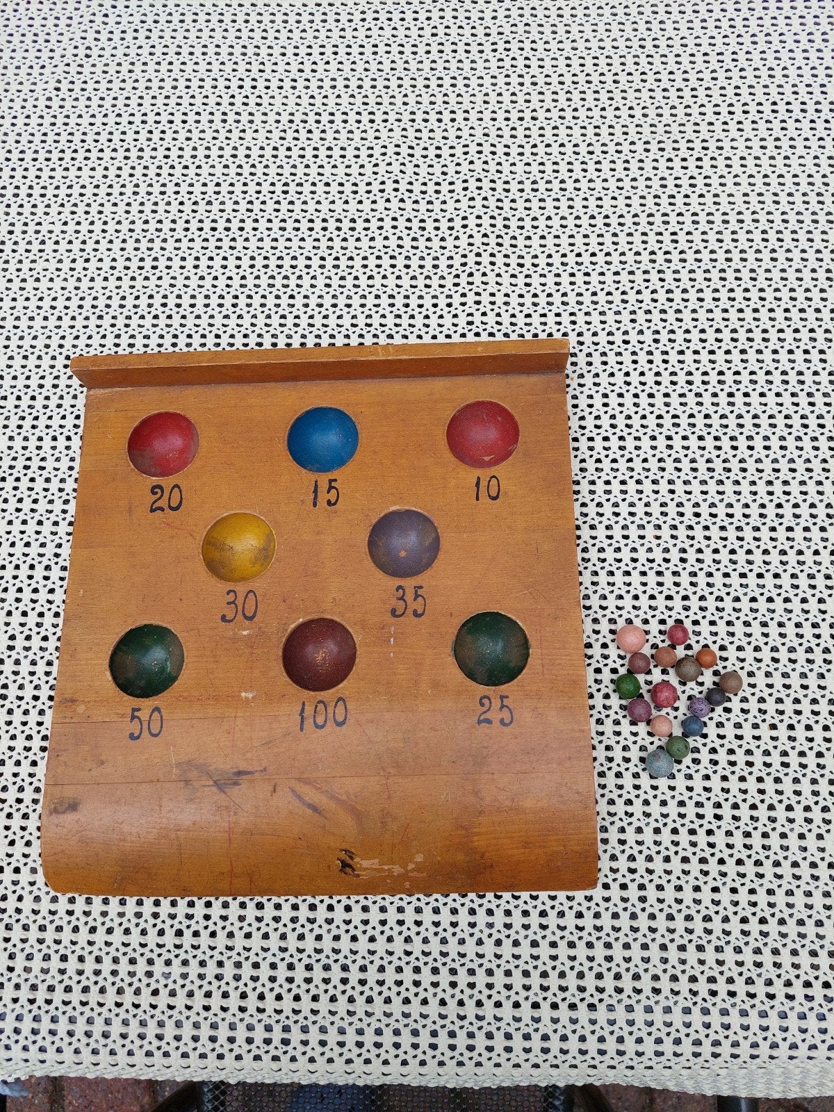 Antieke Knikkerpot met 16 Kleiknikkers (Jaren '20/'30), Ophalen of Verzenden