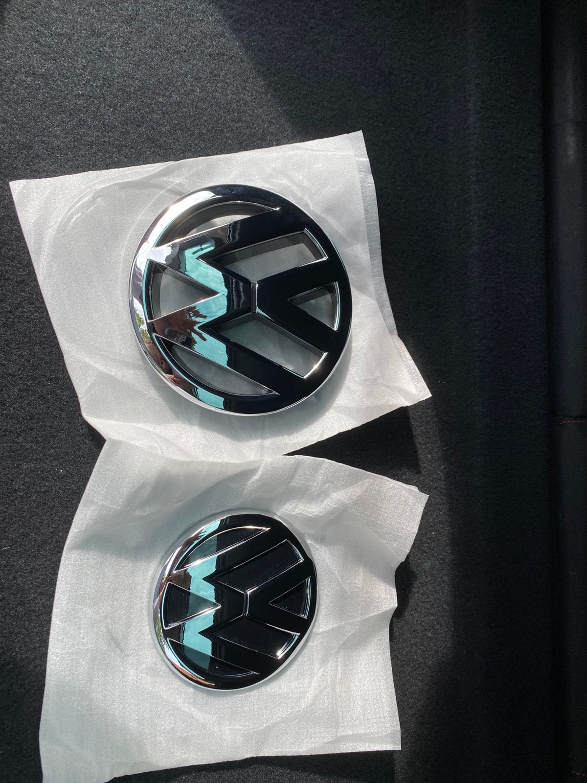 Vw logo’s voor en achter nieuw, Auto diversen, Autostickers, Verzenden