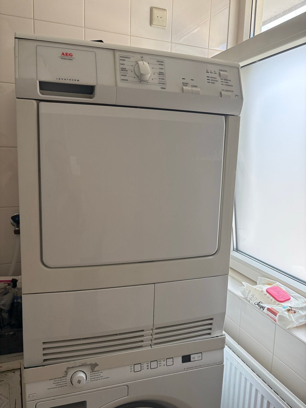 AEG Lavatherm wasdroger - weinig Gebruikt, goede staat, Witgoed en Apparatuur, Wasdrogers, Ophalen, 6 tot 8 kg, Gebruikt, Voorlader