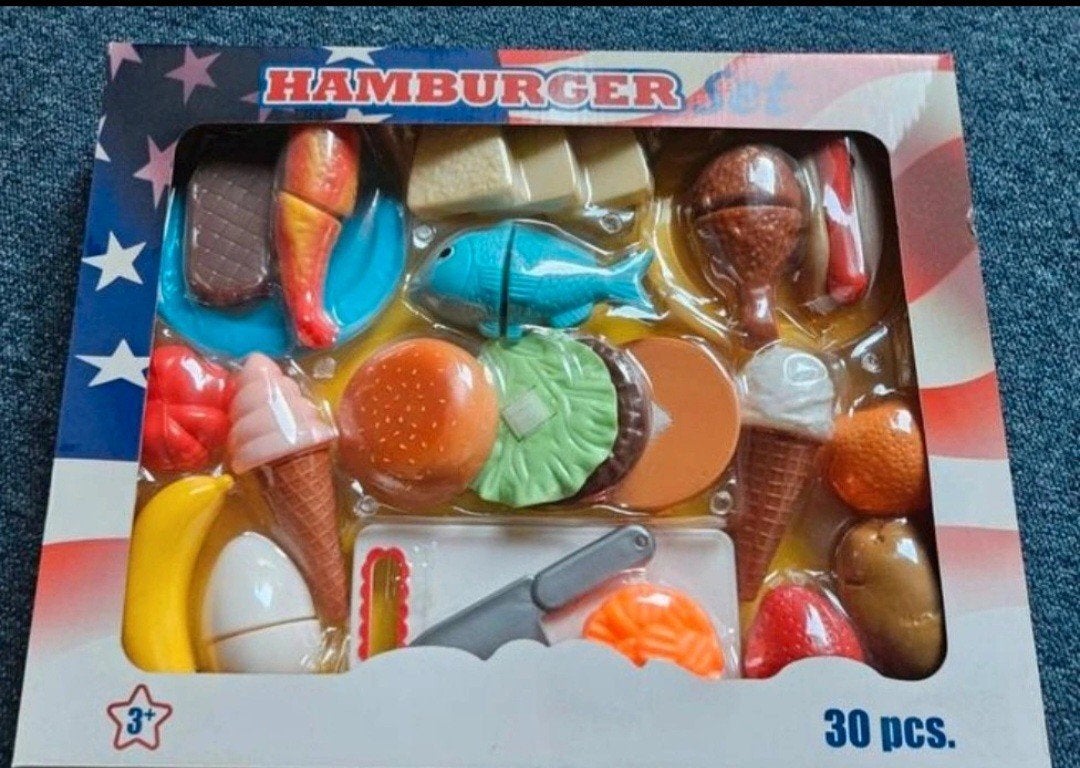 Hamburger Set Speelgoed - 30-delig, Verzenden, Nieuw, Jongen of Meisje