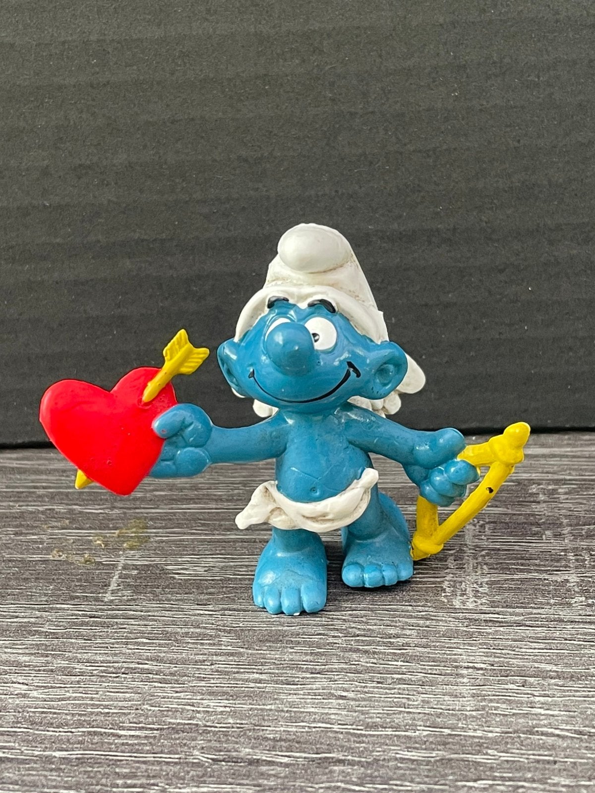Smurf Cupido Figuurtje met Hart en Pijl - Schleich, Verzamelen, Smurfen, Ophalen of Verzenden, Gebruikt, Overige Smurfen, Poppetje, Figuurtje of Knuffel