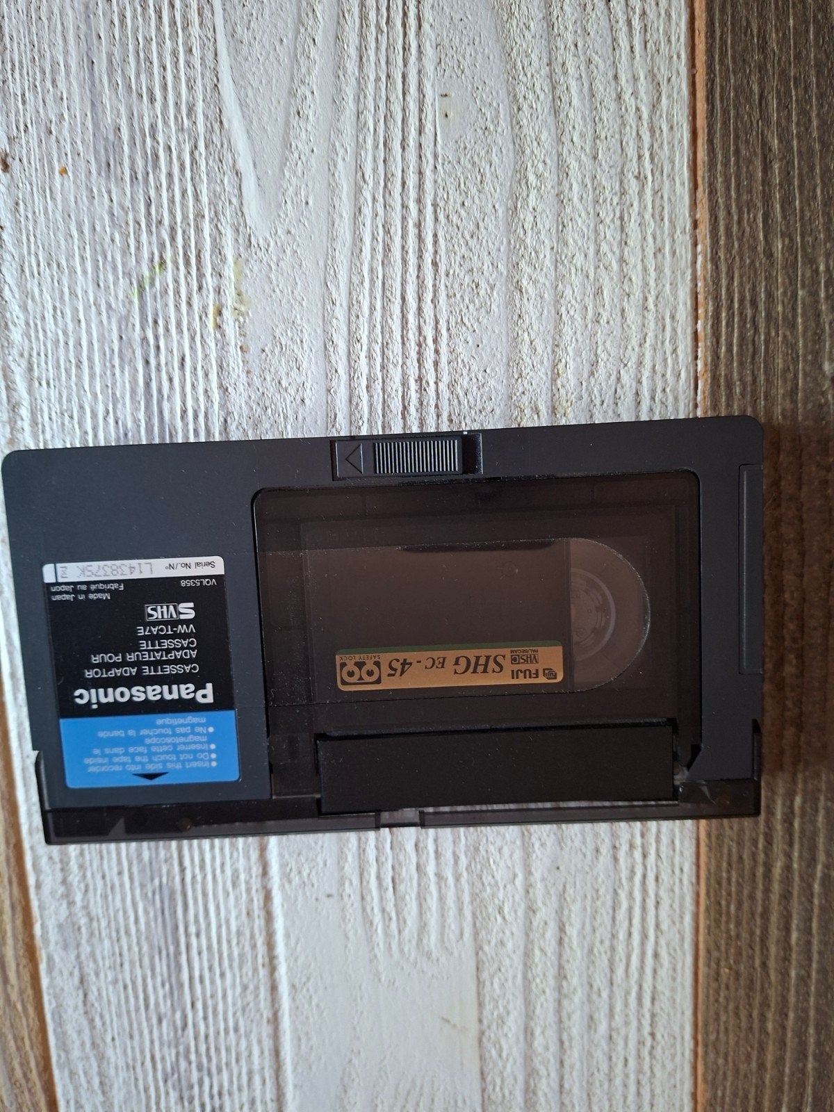 Panasonic SVHS Cassette Adapter VW-TCA7E met Fuji SHG EC-45, Ophalen of Verzenden, Gebruikt