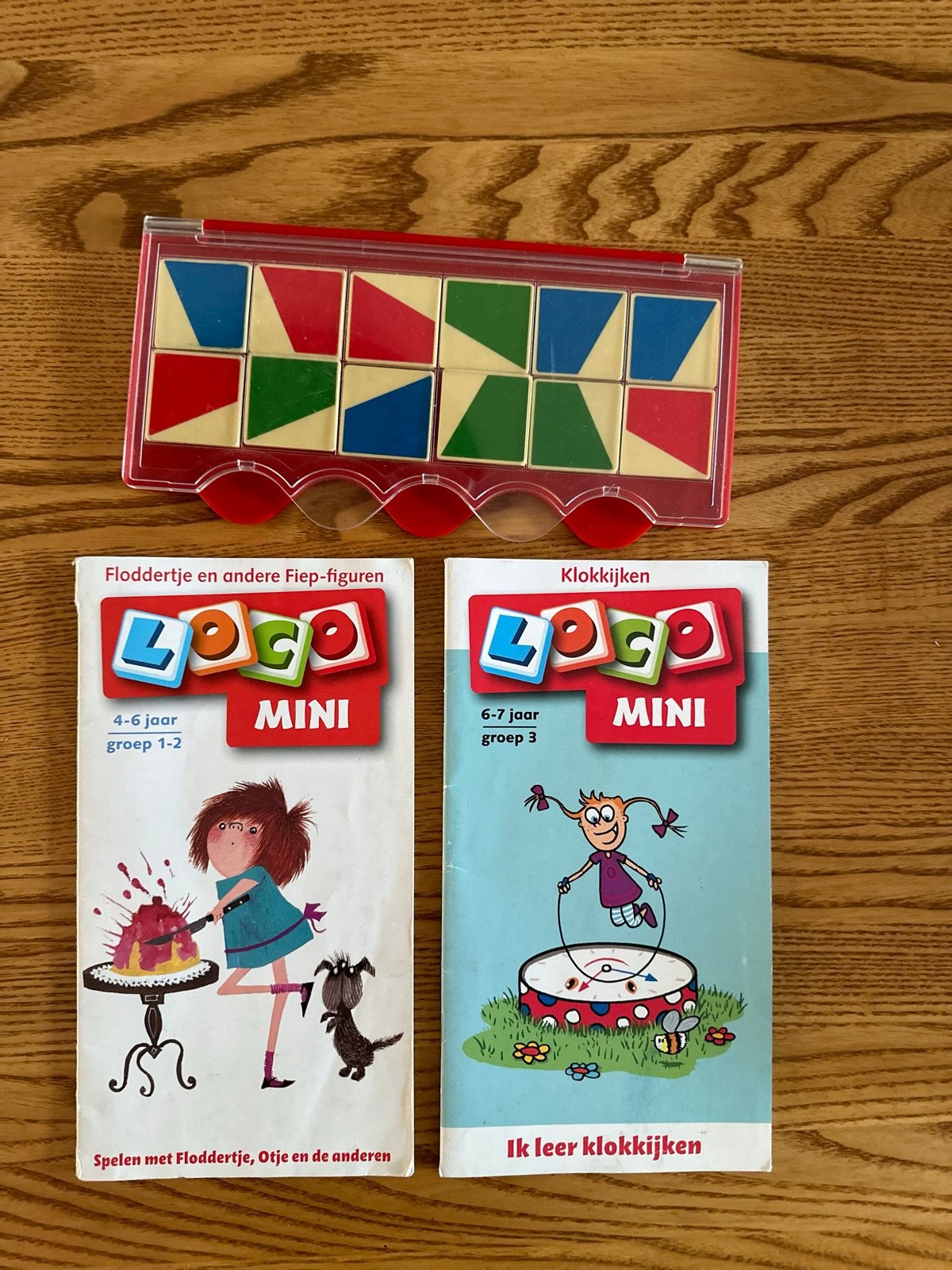 Vintage Loco Mini Spellen: Floddertje & Klokkijken, Ophalen, Gebruikt, Puzzelen