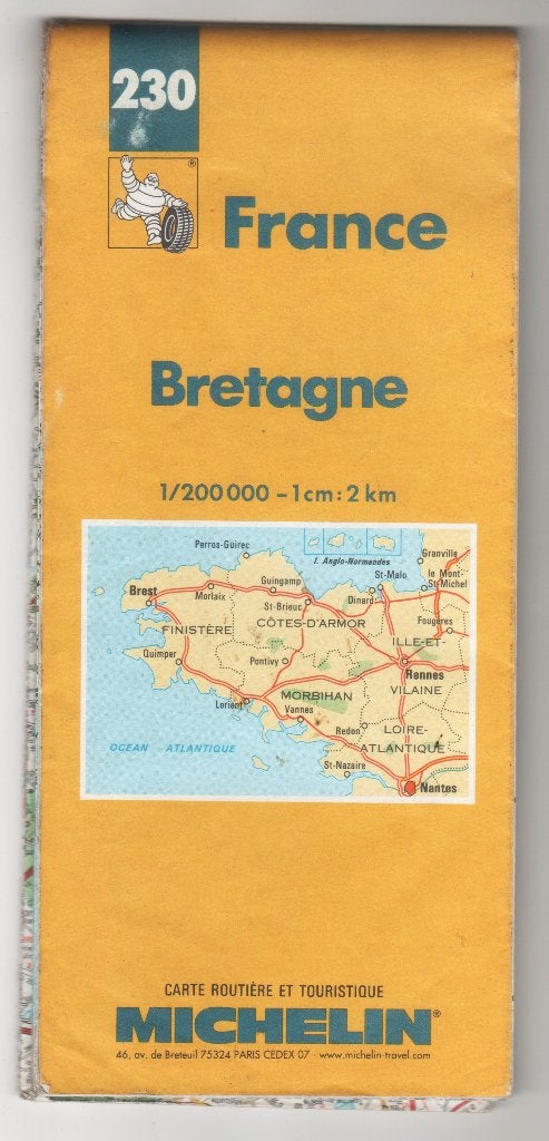 kaart Bretagne (MAP 4), Gelezen, Ophalen of Verzenden, Landkaart, 2000 tot heden