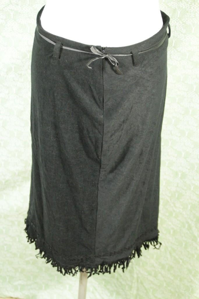 Leuke zwarte rok met franjes mt S merk Supreme Girl, ., Zwart, Ophalen of Verzenden, Zo goed als nieuw