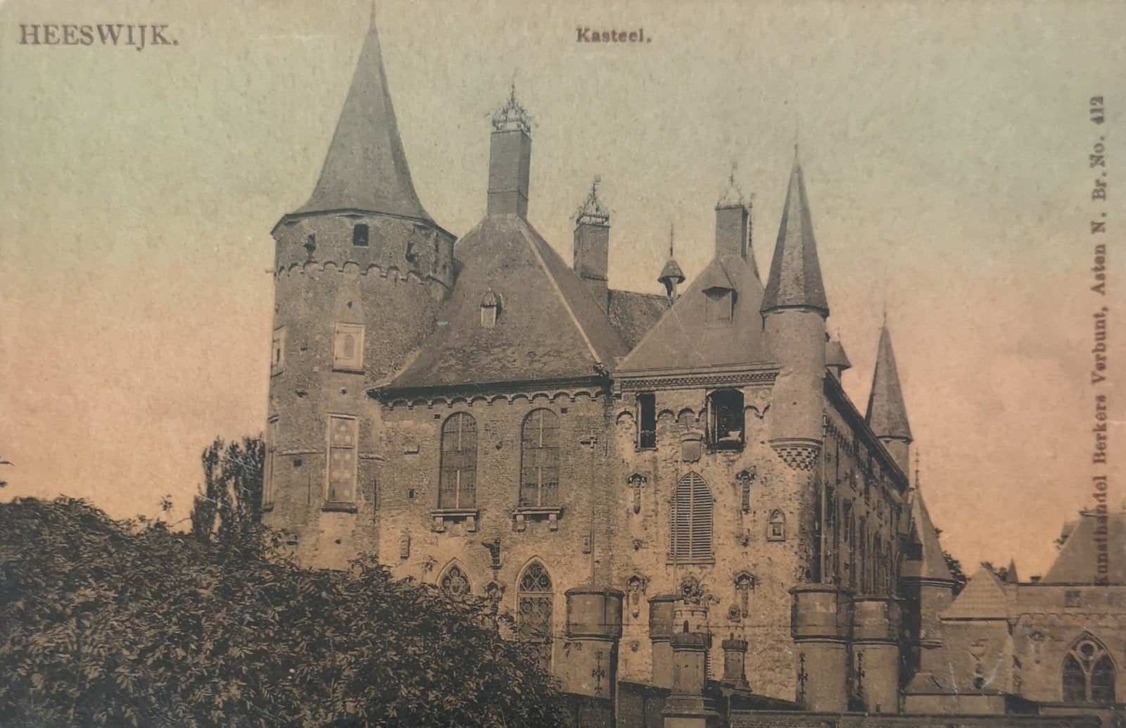 Heeswijk (N-BR) Kasteel 19?? uitg. Bekers Verbunt no. 412, Verzamelen, Verzenden, Noord-Brabant