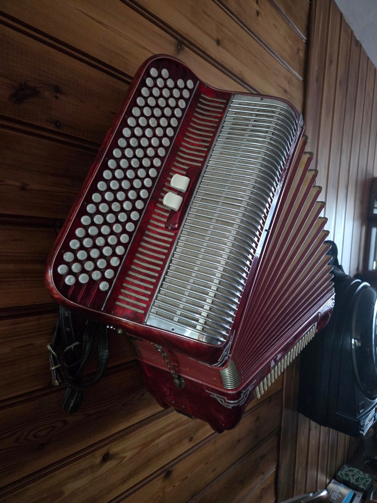 Paolo Soprani Accordeon - Klassiek en, Gebruikt, Met riemen, Toetsaccordeon, 120-bas