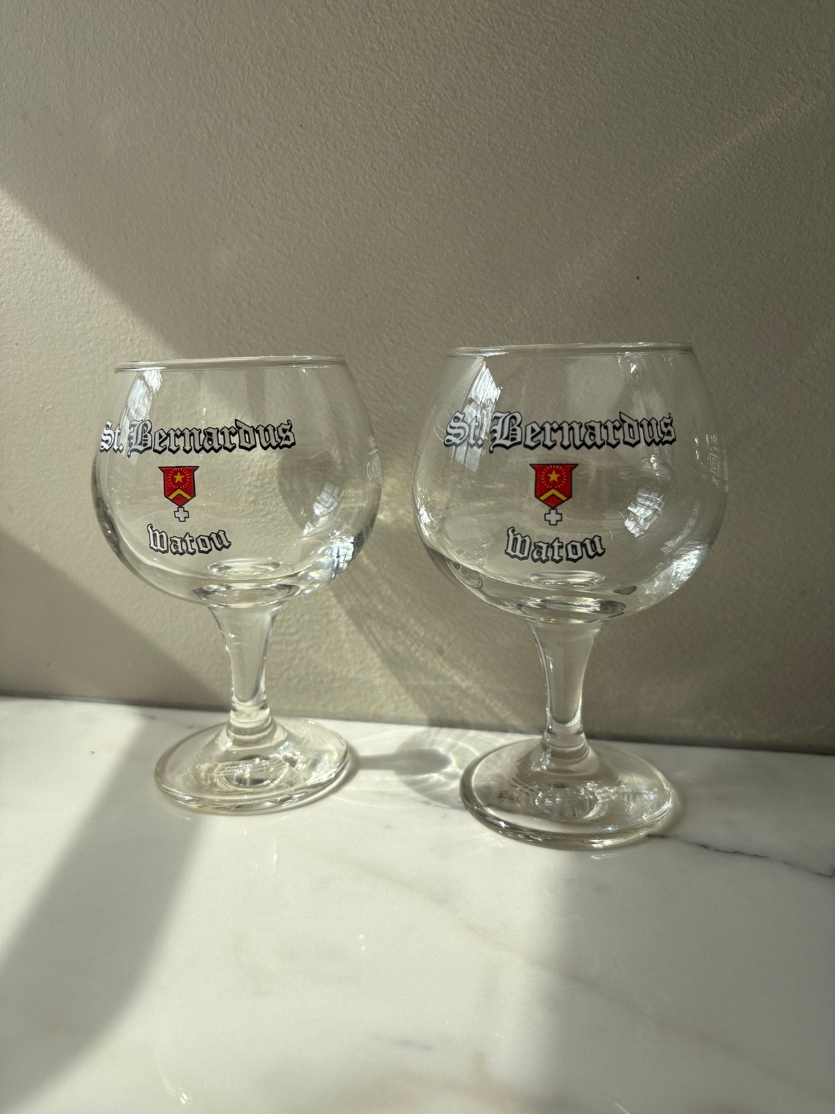 St. Bernardus proefglazen 15 cl (2 stuks), Verzenden, Zo goed als nieuw, Glas of Glazen, Overige merken